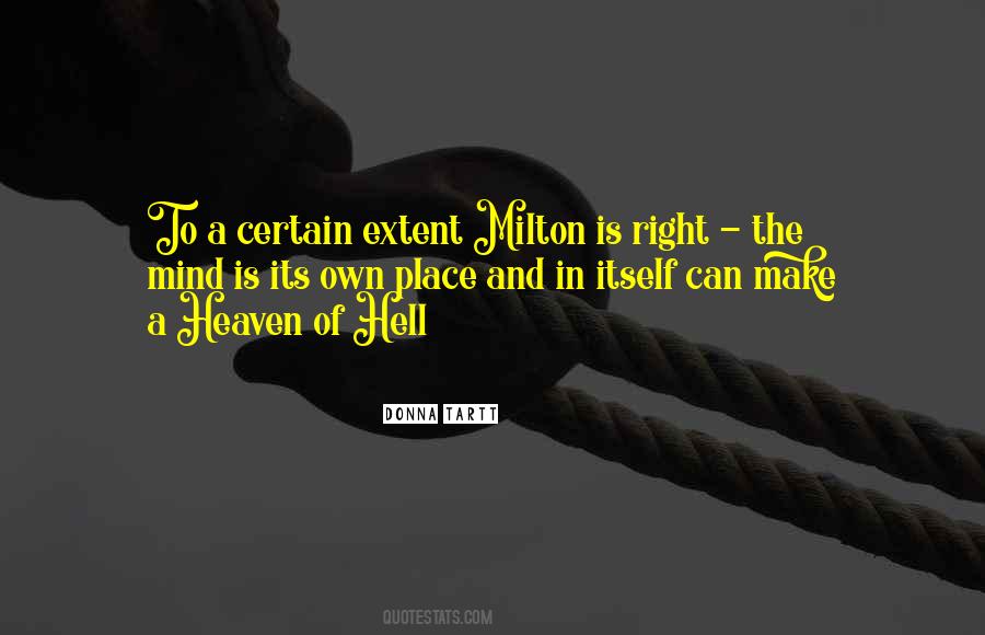Quotes About Milton Hell #567903