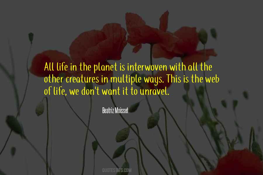 Quotes About The Web Of Life #304722