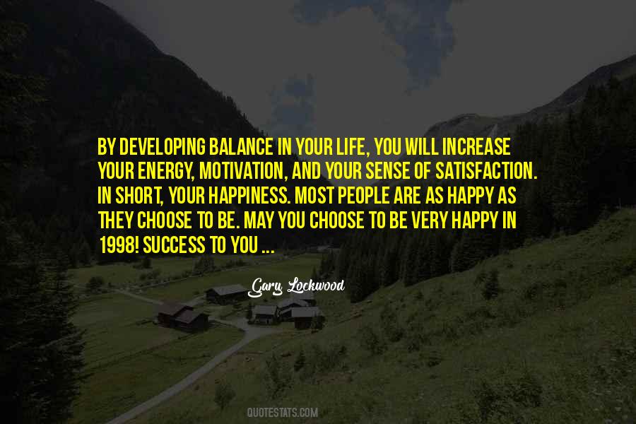 Balance In Your Life Quotes #1430385