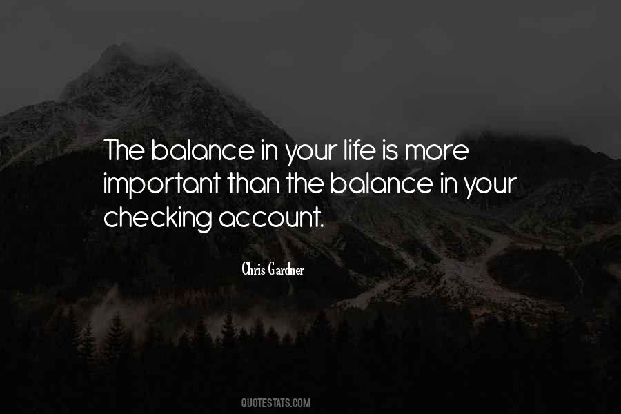 Balance In Your Life Quotes #908036