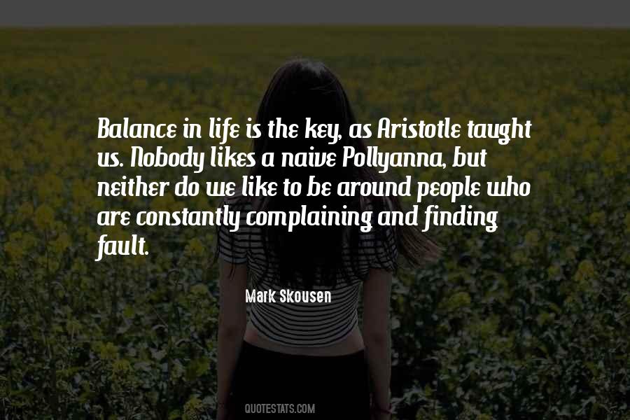 Balance Is The Key Quotes #1197302