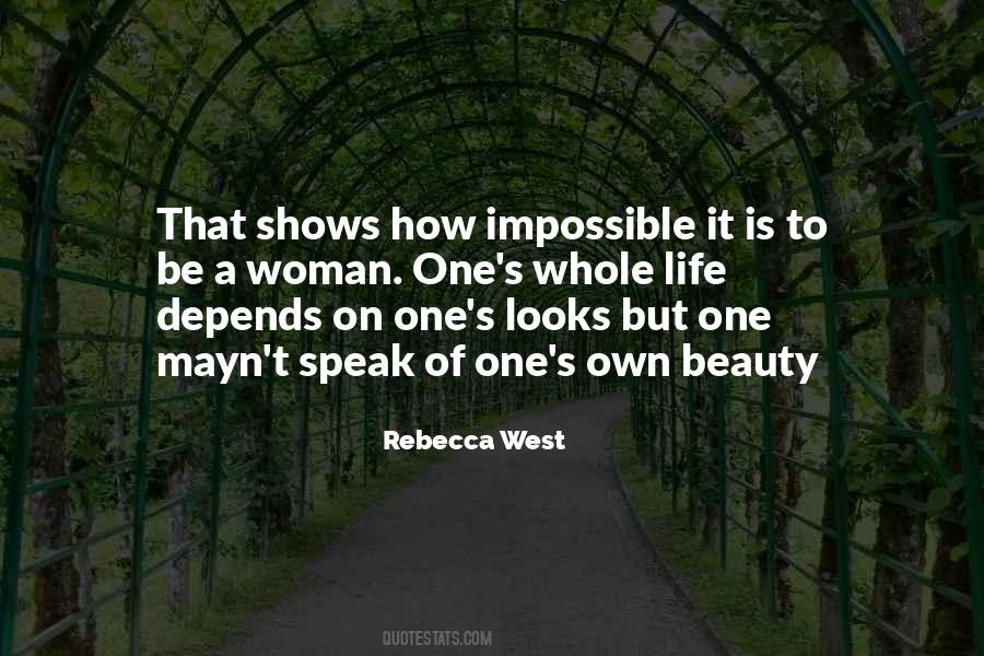 Woman One Quotes #458550