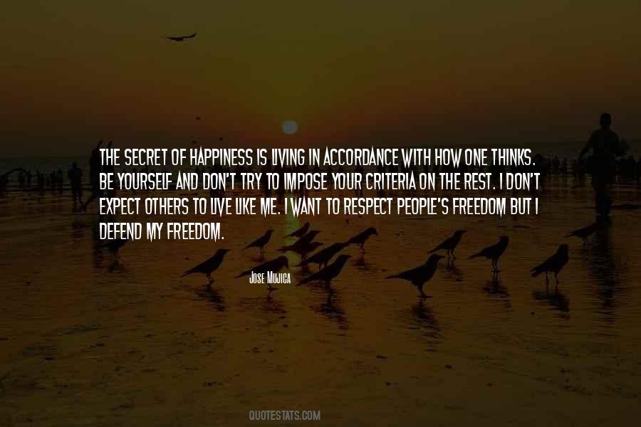 Secret Happiness Quotes #291156