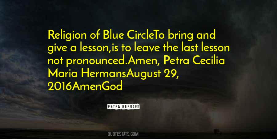 Religion Of Blue Circle Quotes #972163