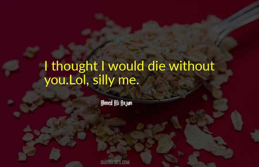 Silly Me Quotes #903189