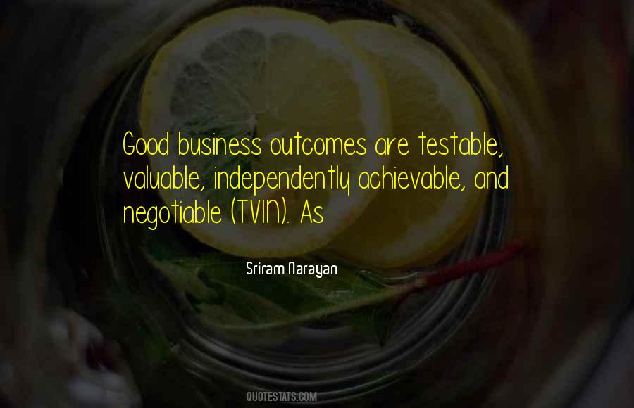 Business Outcomes Quotes #75289