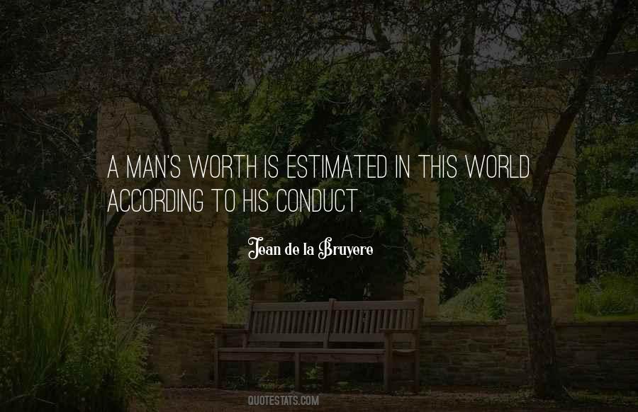 Man S Worth Quotes #439295