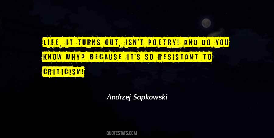 Life And Poetry Quotes #21382