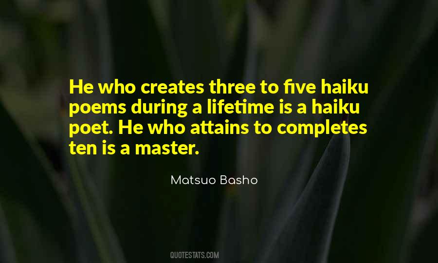 Basho Haiku Quotes #128495