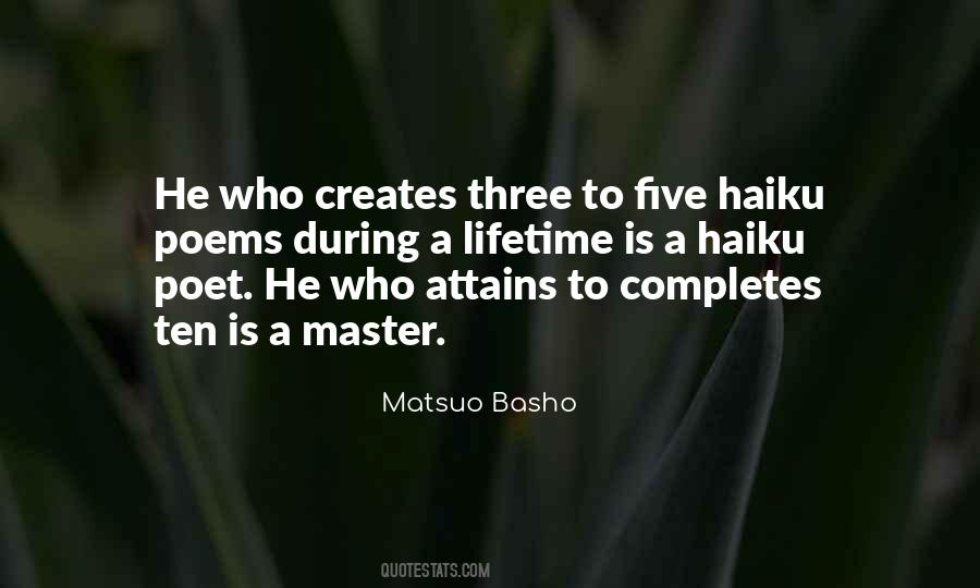 Basho Quotes #128495