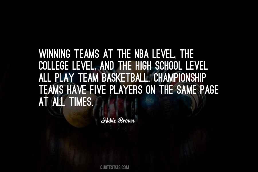Basketball Team Championship Quotes #1057311