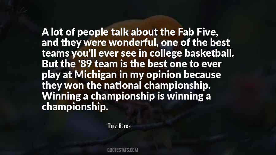 Basketball Team Championship Quotes #496377