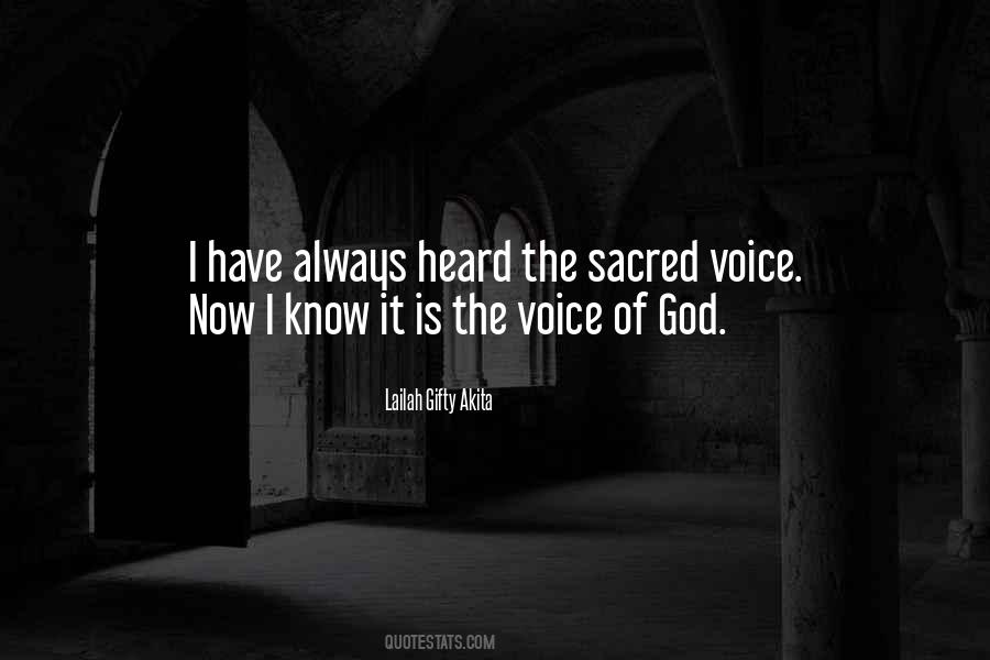 Quotes About The Voice Of God #38807