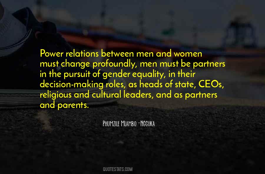 Quotes About Men And Women Roles #345526