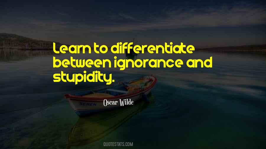 Learn To Differentiate Quotes #1727113