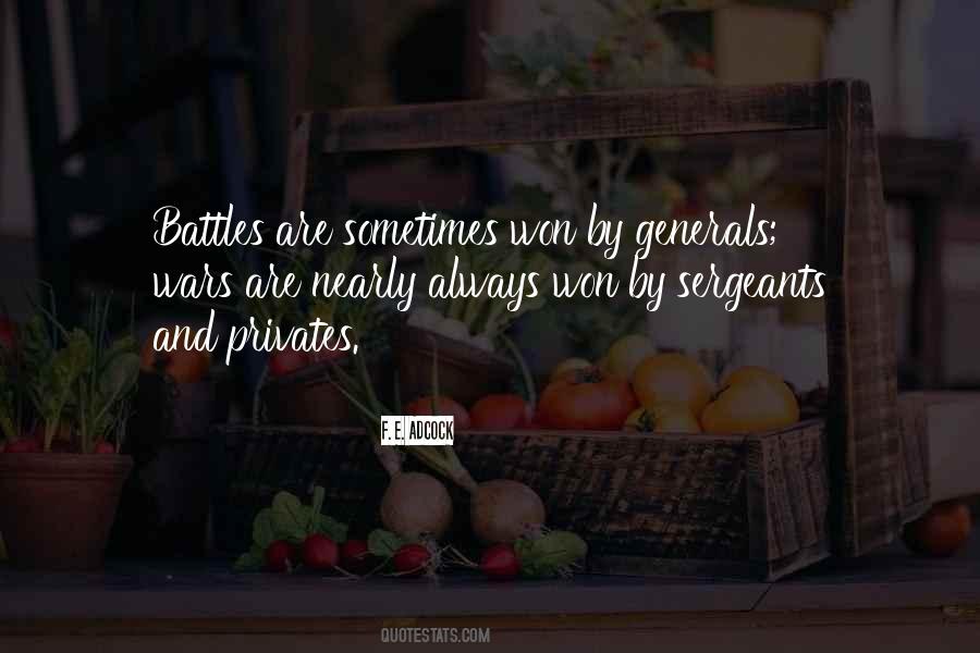 Battle Won Quotes #353794