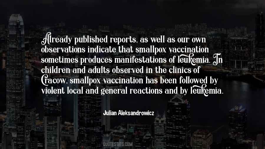 Smallpox Vaccination Quotes #1783098