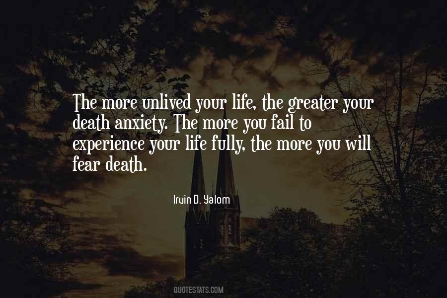 Life Death Fear Quotes #713955