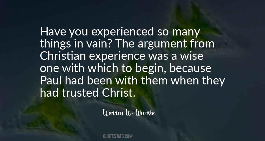 Christian Experience Quotes #535508