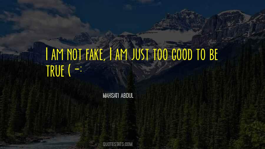 Not Too Good To Be True Quotes #892759