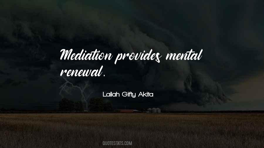Quotes About Mediation #1226882