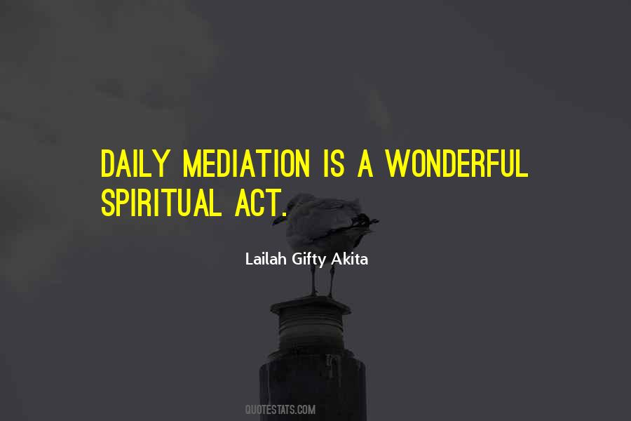 Quotes About Mediation #1806323