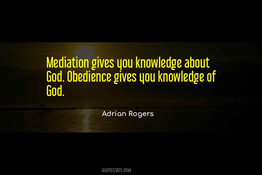 Quotes About Mediation #216233