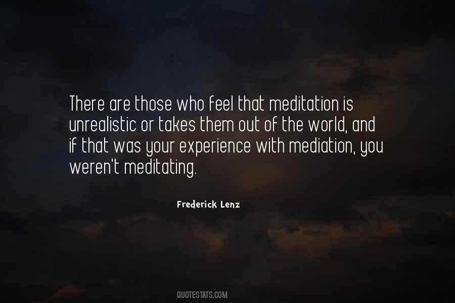 Quotes About Mediation #271344