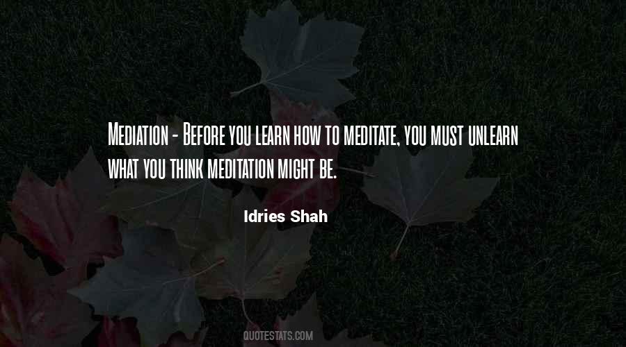 Quotes About Mediation #808874