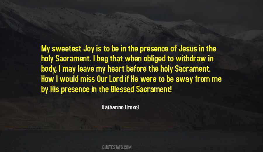 Holy Sacrament Quotes #82271