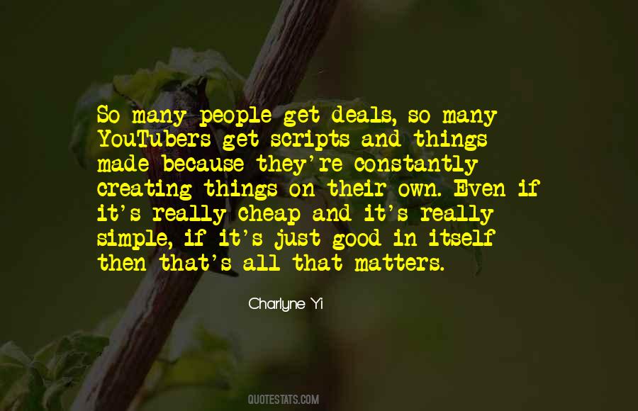 Because It Matters Quotes #786370