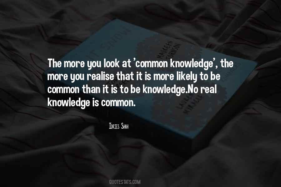 Common Knowledge Quotes #1681666