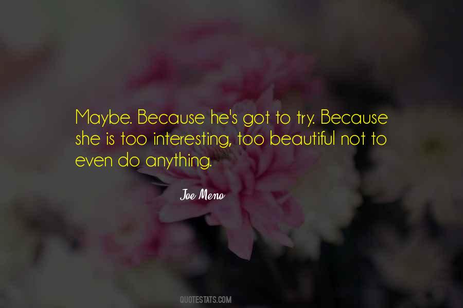 Because She's Beautiful Quotes #1537461