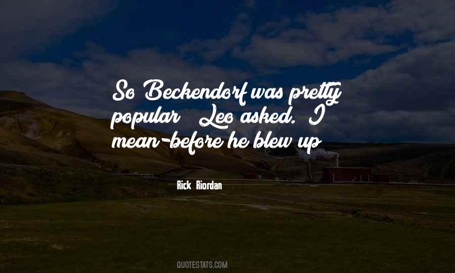 Beckendorf Quotes #479122