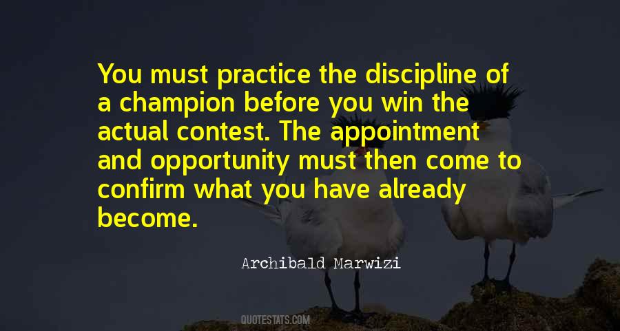 Become A Champion Quotes #943723