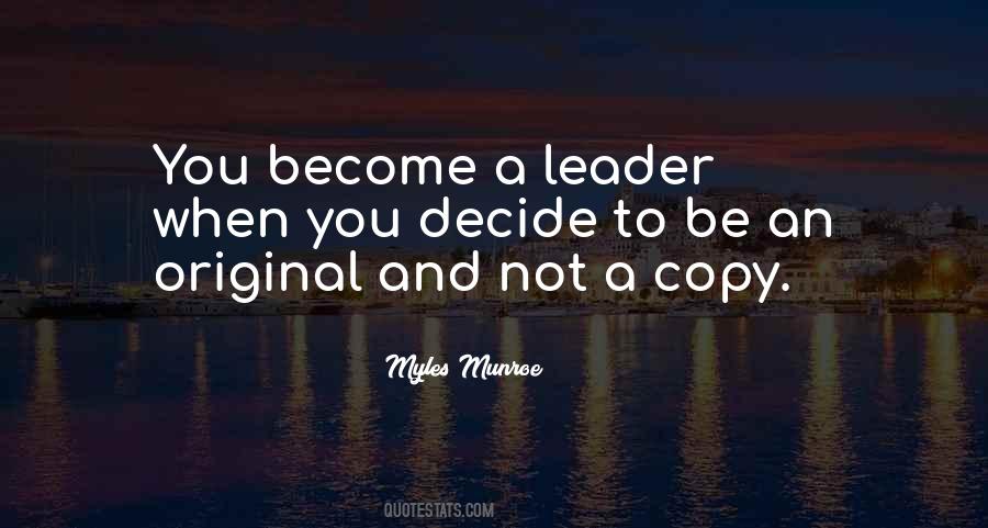 Become A Leader Quotes #98085