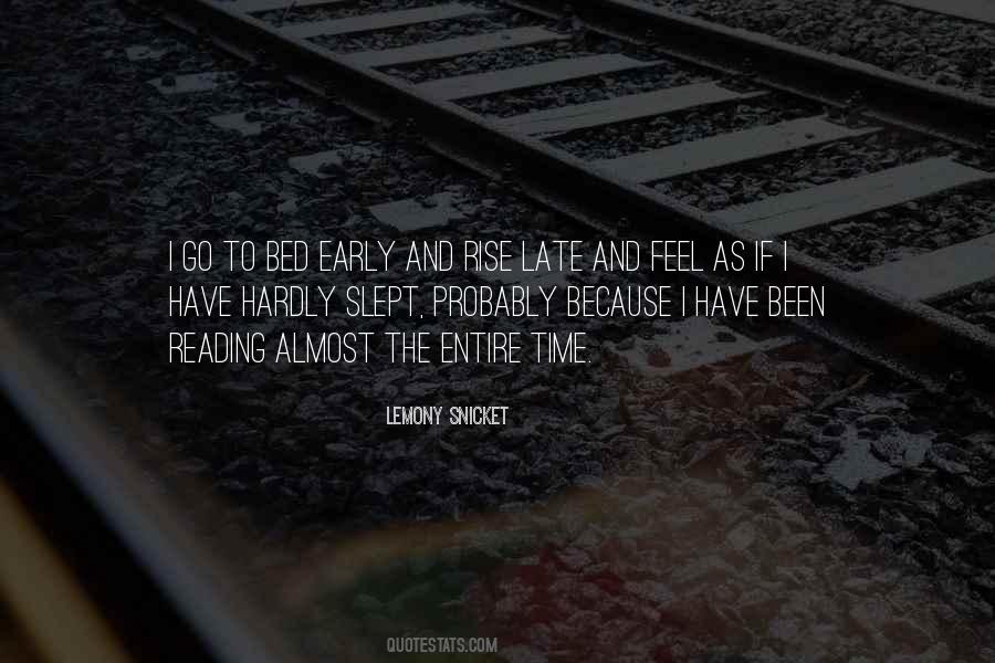 Bed Early Quotes #511921