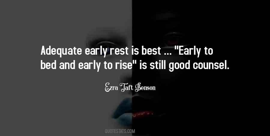 Bed Early Quotes #852801