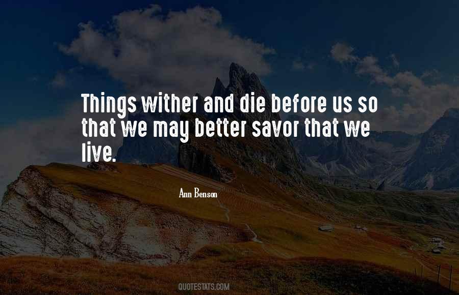 Before We Die Quotes #616044