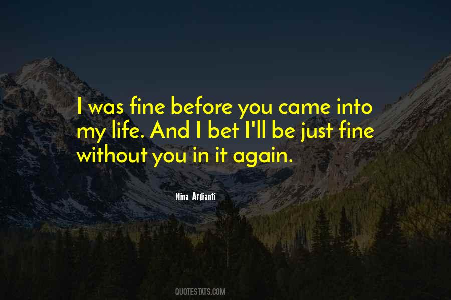 Before You Came Quotes #233232
