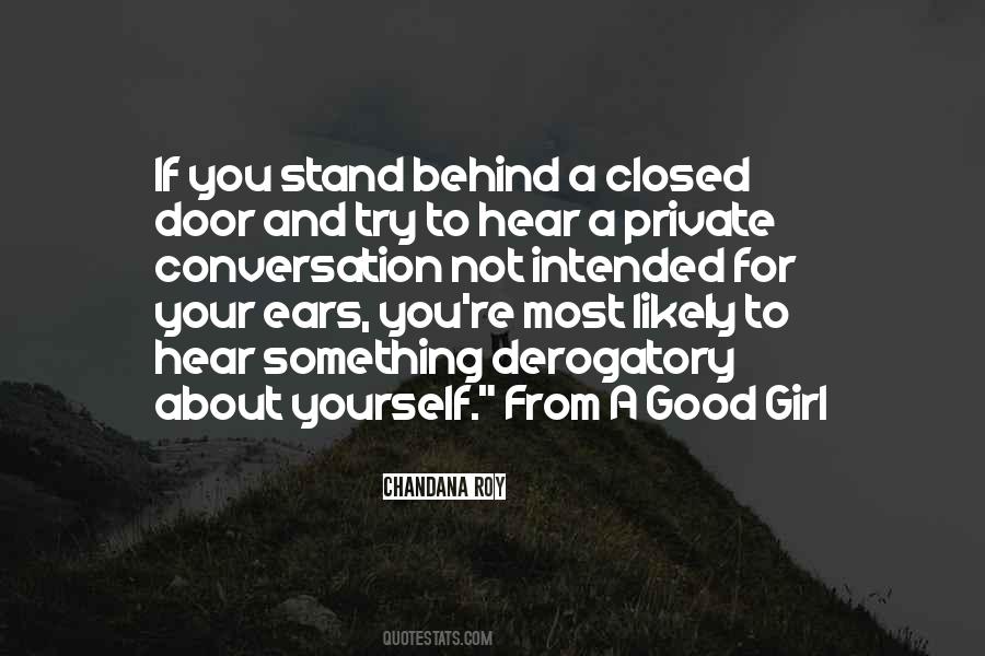 Behind Closed Door Quotes #962998