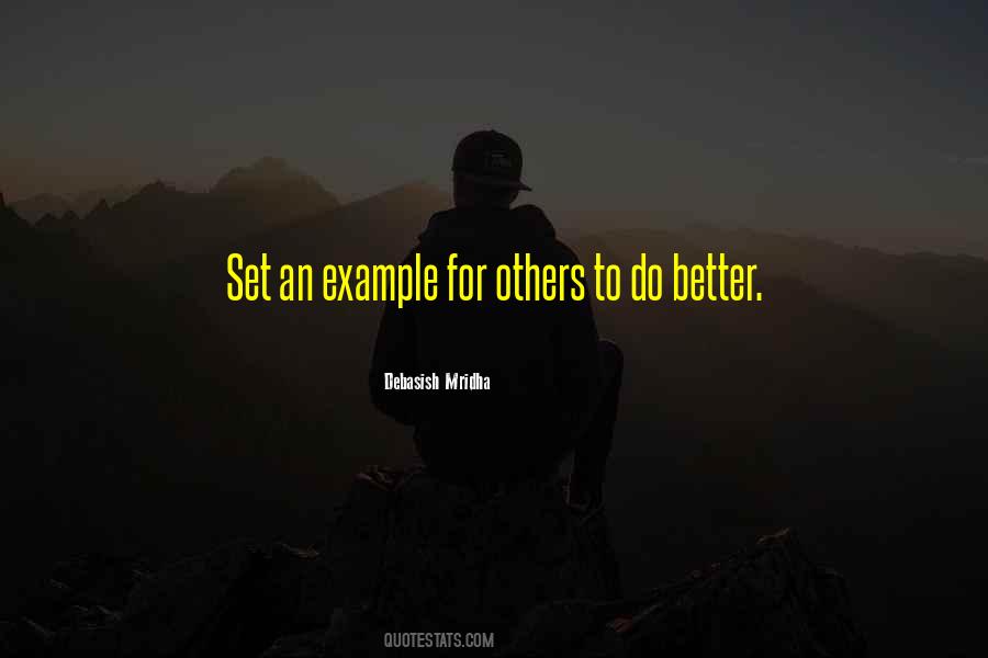 Set An Example Quotes #867166