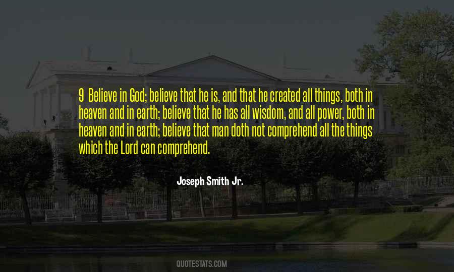 Believe In The Lord Quotes #1064423