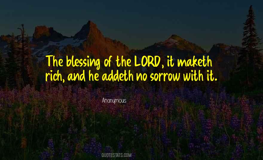Addeth No Sorrow Quotes #578817