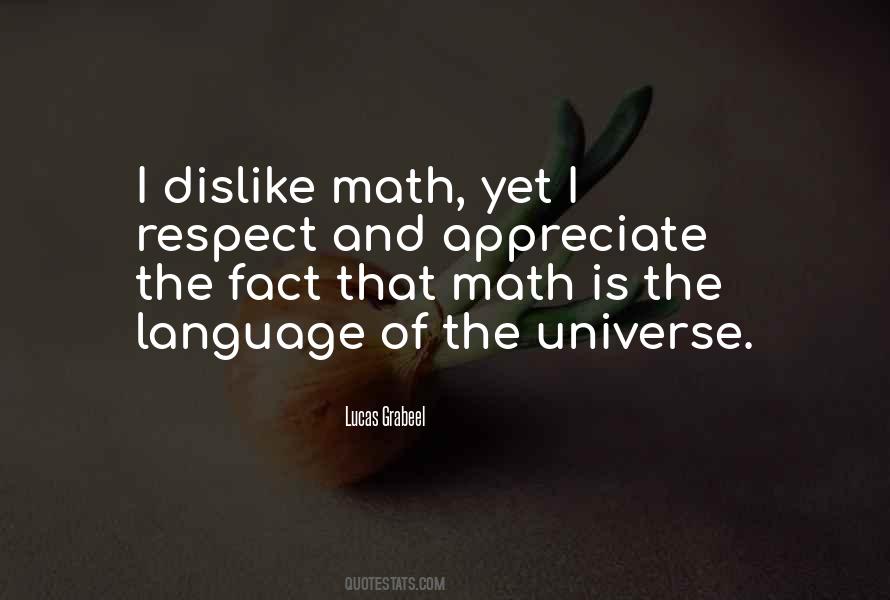 Quotes About Math And Language #7395