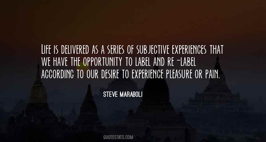 Experience Of Pleasure And Pain Quotes #226845