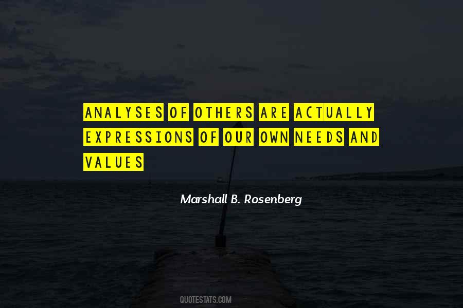 Needs Marshall Rosenberg Quotes #958383