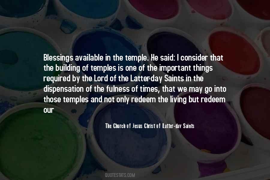 Temple Blessings Quotes #381750