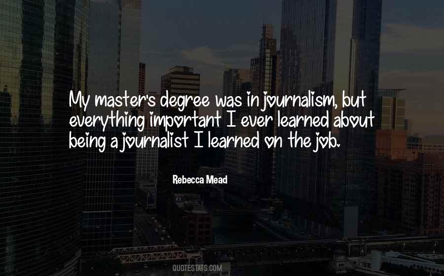 Quotes About Master Degree #331998