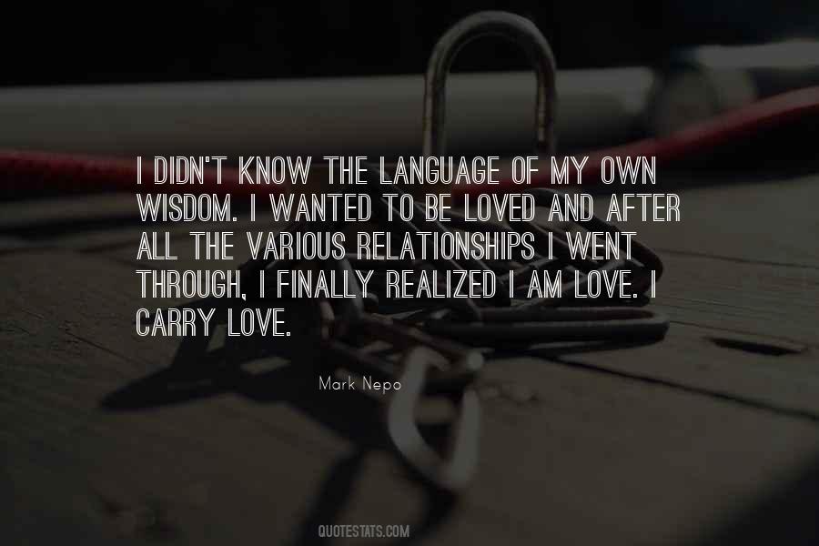 I Realized Love Quotes #469208